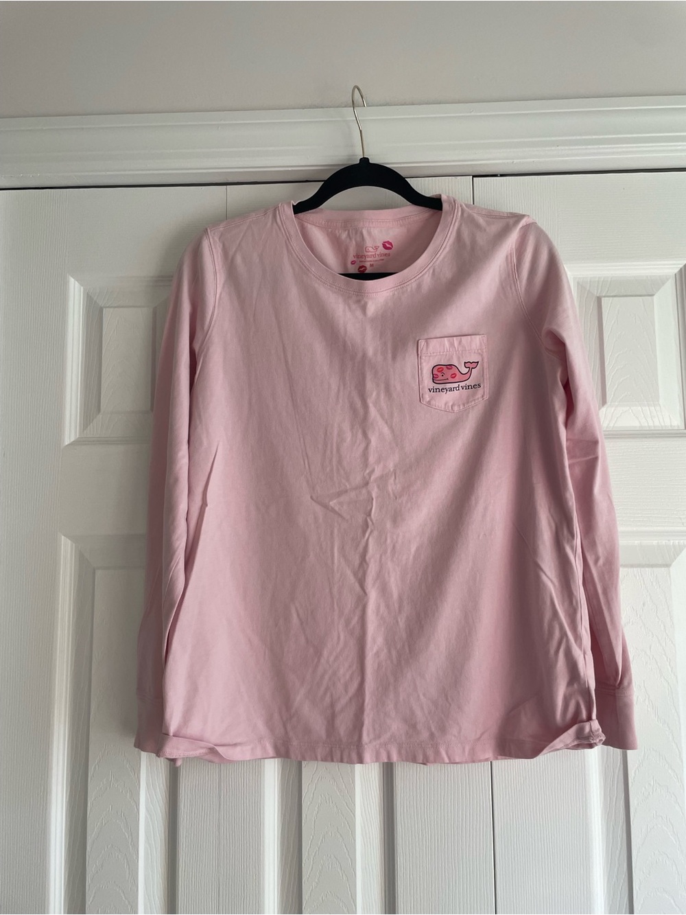 Vineyard Vines Light Pink Long-Sleeve Pocket Tee